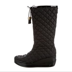 Tory Burch Gigi 2 Platform Wedge Winter Rain Boots